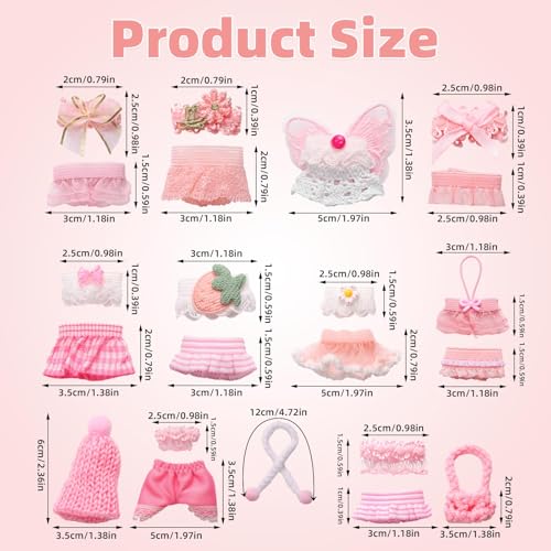 10 Sets Doll Outfits for 3 Inch/7.5-8cm Doll Pack, Mini Toys Clothes Pack - style: Style 3