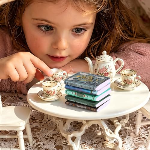 200pcs Mini Books Miniatures Dollhouse Books for Anxiety Bookshelf Library - style: 200pcs Mini Books
