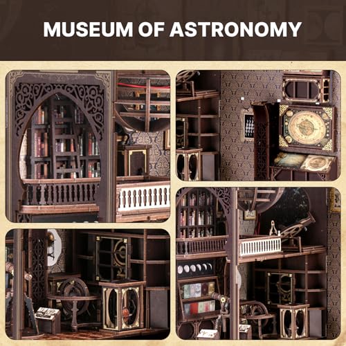 Book Nook Kits for Adults, Astronomy Museum DIY Miniature House Kit - Book Nook Shelf Insert Decoration, The Tiny House for Home Decor Gift.(Astronomy Museum) - color: Astronomy Museum