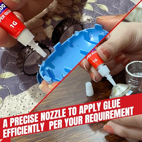 GH1200-1 Gram (Pack of 48) Single-Use Super Glue All Purpose, Super Fast, Thick & Strong Adhesive Superglue, Cyanoacrylate Glue for Hard Plastics, DIY Craft, Ceramics, Frame, Leather, Metal Etc - style: 1 Gram x 48 PCs Super Glue