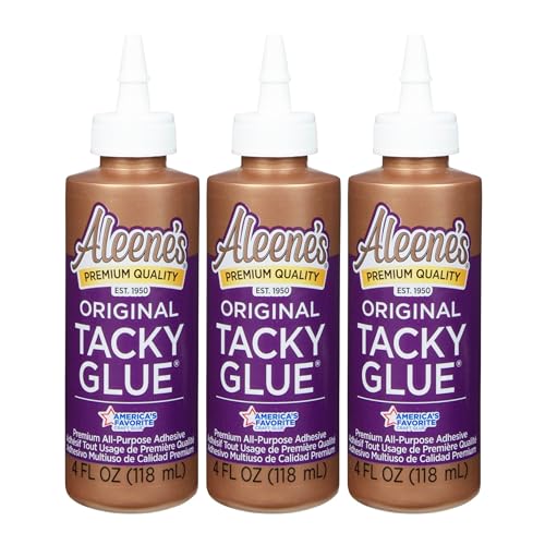 Aleene's Original Tacky Glue, All Purpose Adhesive, Perfect for Crafts and DIY Projects, Dries Fast and Clear, 4 fl oz 3-Pack - style: 3 Pack