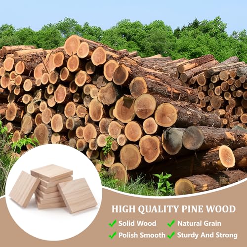 5″ X 5″ Wood Squares Wooden Blocks for Crafts 1/2″ Thick, 8 PCS Blank Wood Blocks Planks Pieces for Crafting, Unfinished Wooden Boards Panels for Paintings, DIY Signs, Woodworking - size: 5″x5″x1/2″ - 8PCS
