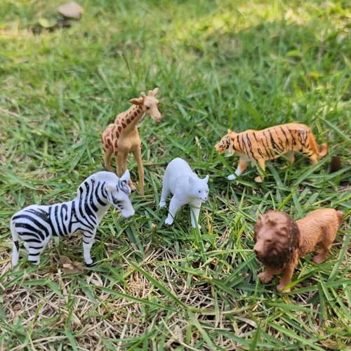 12 PCS Forest Animals Figurines Wildlife Jungle Animal Statue