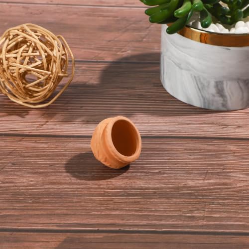 ONEST 8 Pieces Miniature Tiny Clay Pots Mini Flower Pottery Planter for DIY Garden Plants Office Home Decoration - color: 8 Pieces