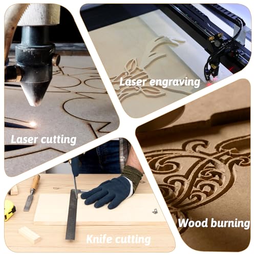 12PCS Balsa Wood Sheet, 2mm 4x8in and 4x4in Thin Unfinished Wood Boards Plywood Sheets Wood Sheets for Crafts for Laser Cutting DIY Crafts Architectural Models Wood Burning