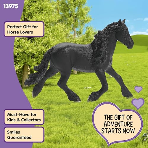 Schleich Horse Club - Friesian Stallion Toy Figurine - Kids Ages 5+ | 13975
