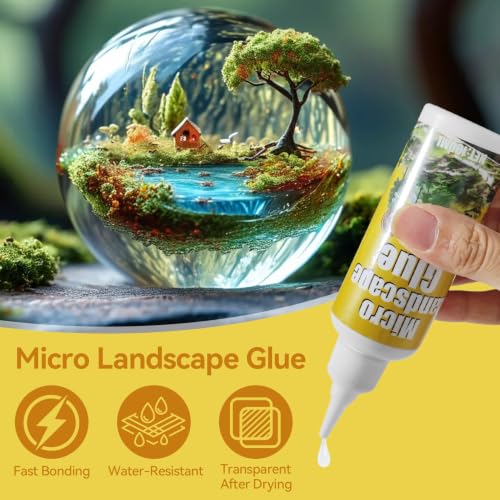 JAOJAO Turf Glue for Artificial Grass with 30g *4 Packs Model Grass, 100ml