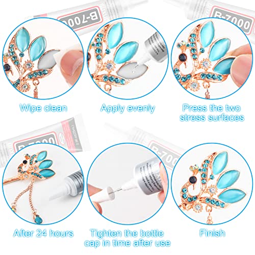 10 Pcs 25ml B7000 Glue Clear Adhesive Jewelry Bead B-7000 Glue for Jewelry Rhinestone DIY Cell Phone Repair Clothes Glass Metal Stone Beads Wooden Small Part Item