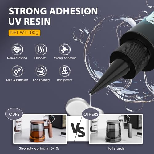 Akisey 100g UV Resin for Bonding & Fast Curing in Seconds - size: 101g