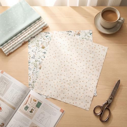 Tigeen 8 Pcs Fat Quarters Fabric Bundles, Sage Green Woodland Animal - style: Sage Green Woodland Animal