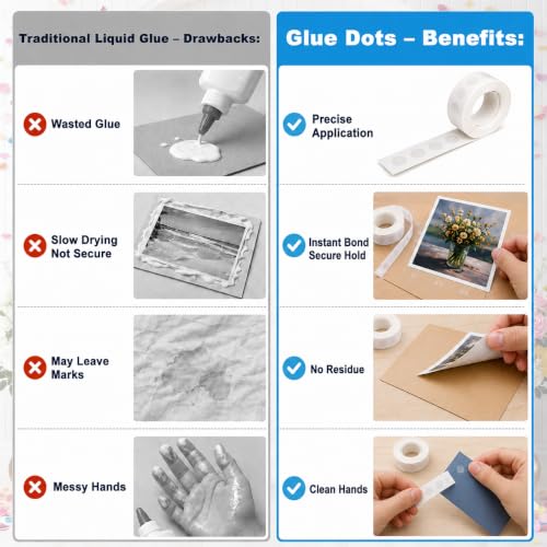 1500 PCS Glue Dots, Sticky Dots, Glue Dots Double Sided, for Balloons Craft