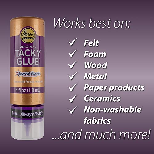 All-Purpose Tacky Glue – Premium Adhesive for Crafts, Jewelry, and Household Repairs – Always Ready 4 Oz. (2 Bottles) - size: 2 Pack, style: Always Ready Tacky 4 Oz.