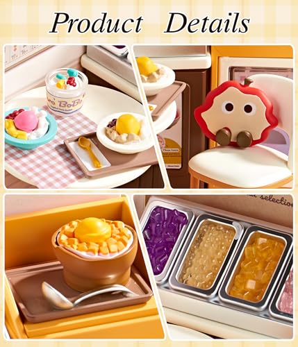 Sweet Soup Shop Super Miniature House Kit - DIY Plastic 3D Model Building Set for Teens, Build Your Own Asian Dessert Shop with Dustproof Case, Creative Craft Gift for Girls Women - color: Sweet Soup Shop, size: Small