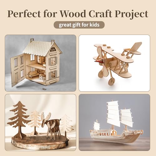 Balsa Wood, Plywood Sheet, Unfinished Basswood Blanks, 12×12×1/16 in, 5 Pcs - size: 5 Pack -12X12X1/16 Inch