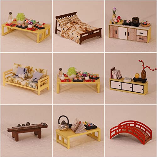 GuDoQi DIY Miniature Dollhouse Kit, Tiny House kit with Furniture, Miniature House Kit 1:24 Scale, Great Handmade Crafts Gift for Birthday Christmas Day, Villa with Courtyard - color: Villa With Courtyard