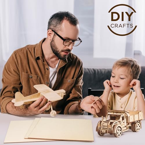 LotFancy Basswood Sheets for Craft, 12 Pack, 12 x 12 x 1/8 Inch, 3mm Thick Plywood Sheets, Unfinished Wood Boards for Laser Cutting & Engraving, DIY Architectural Models, Wood Burning and Stain - size: 12 x 12 x 1/8 12pcs