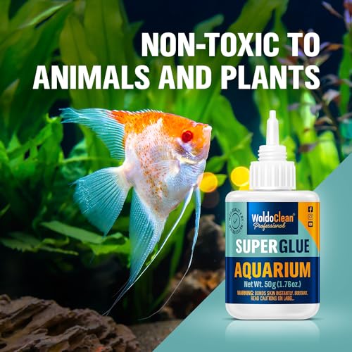 WoldoClean Aquarium Super Glue Gel 50g Fish Safe - Reef Coral Rock Plants