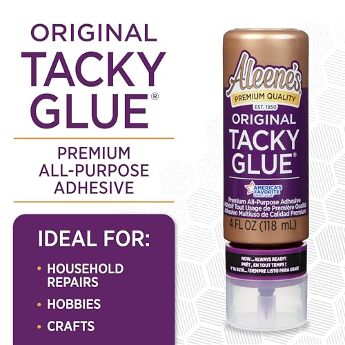 Aleene's Orignial Tacky Glue for Crafts in Always Ready Bottle, Nontoxic, Dries Clear, 4 fl oz - style: Always Ready