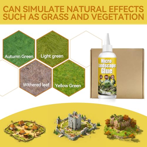 JAOJAO Turf Glue for Artificial Grass with 30g *4 Packs Model Grass, 100ml