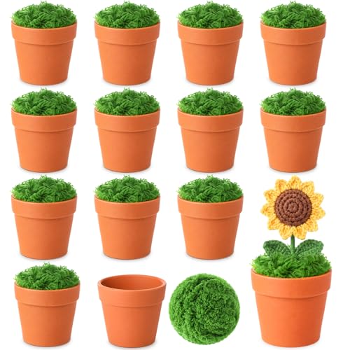 50 Sets Mini Knit Plants DIY Craft