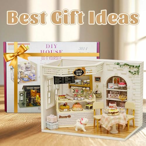 Kisoy Romantic and Cute Dollhouse Miniature DIY House Kit Creative Room Perfect DIY Gift for Friends,Lovers and Families (Cake Diary) - color: Cake Diary