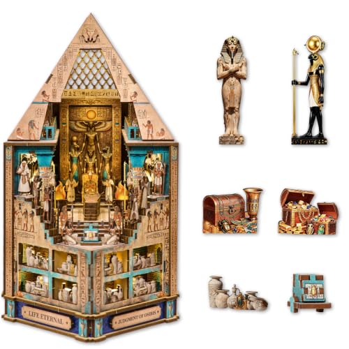 TOYQI Book Nook Kit for Adult, DIY Miniature Dollhouse Kit, Pyramids Model - color: Life Eternal