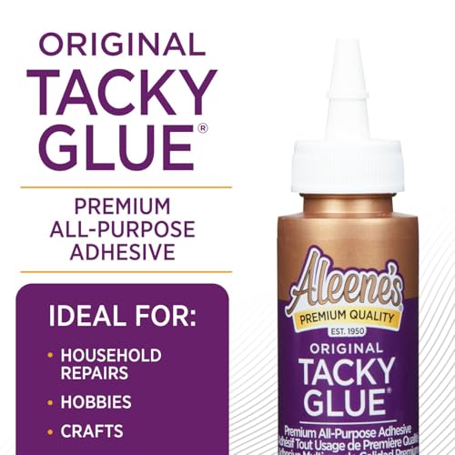 Aleene's Original Tacky Glue, All Purpose Adhesive, Perfect for Crafts and DIY Projects, Dries Fast and Clear, 2 fl oz 6-Pack