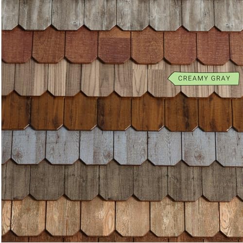 Miniature Roof Shingle Strips for 1:12 Scale Dollhouse Roofing - color: Creamy Gray