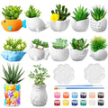 Hushee 12 Sets Ceramic Succulent Pots to Paint with Drainage - color: Sea Animals