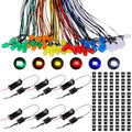 126 Pcs Pre Wired 12V LED Light Kit Battery Holders Craft, 8 mm - size: 8 mm