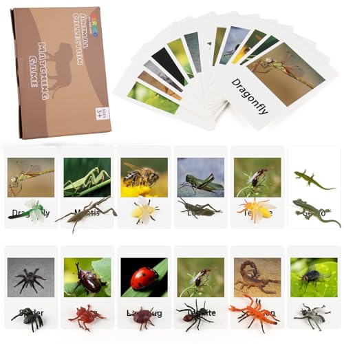 MEROCO Montessori Materials Insects Bugs Matching Game Kids Preschool 3-6 - style: Insect-Animal