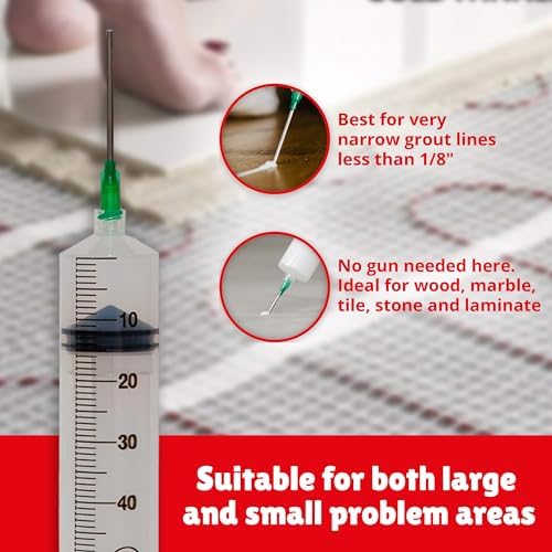 The Original Fix-A-Floor Loose Tile Repair Adhesive - Tile, Marble, Stone, Wood - Easy DIY Repair – Versatile Compatibility - 1 Gallon Jug – Comes with a Syringe Applicator - size: 1 Gallon (Pack of 1)