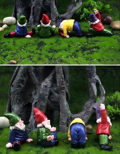 Miniature Garden Gnome Figurines, Yoga Poses, Hand-Painted, Set of 4, 2.2 Inches Tiny Gnomes for Women or Yoga Lovers, Funny Office Desk Decor - style: Yoga Gnomes