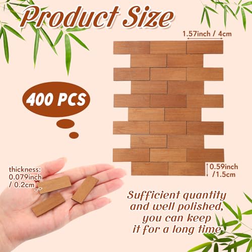 400 Pcs Miniature Dollhouse Flooring 1: 12 Scale, Light Brown - color: Light Brown