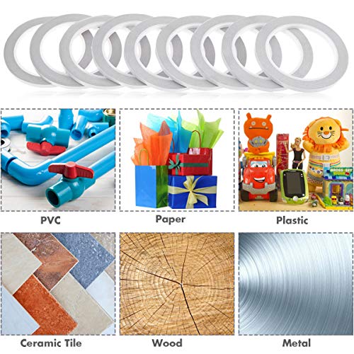 cridoz Double Sided Adhesive Tape, 9 Rolls Double-Side Craft Tape for Card Making, Scrapbooking, DIY Crafts and Office School Stationery Supplies (1/4 Inch, 25 Yards Per Rool) - size: 1/4 inch x 25 yards