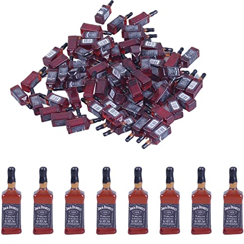 40Pcs Tiny Miniature Mini Whiskey Bottles Toys, 1:24 Dollhouse Kitchen Accessories Wine Decoration, Cute Wine Bottle Models for Fairy Garden Pub Bar Dolls House Tableware Decoration - size: Small