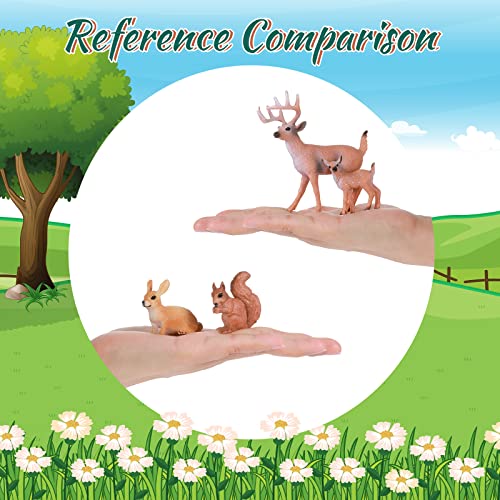 Zomiboo 21 Forest Animals Figurines Deer Hunting Cake Decorations