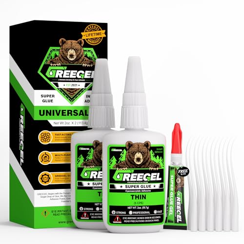 Thin Liquid Super Glue 4 oz + 3g Gel Glue for Woodworking, Clear CA - color: Thin Viscosity, size: 4 oz