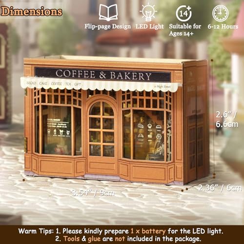 DIY Miniature House Kit with Furniture, Opened & Closed Mini Cube Dollhouse