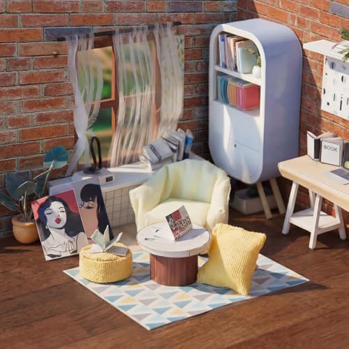 Flutesan 12 Pcs Miniature Dollhouse Wallpaper, 4 Styles - style: 4 Styles