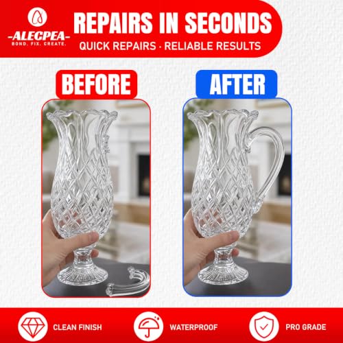 ALECPEA Glass Glue Clear, 20g Thin Super Glue for Glass with 3 Droppers - color: Glass Glue