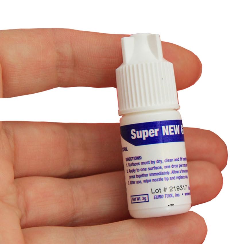 3 Bottles Super New Glue – Instant Precision Bonding Adhesive for Jewelry, Metal, Glass, Ceramics & Plastics (3 g)