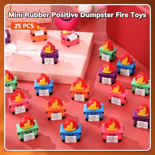 Gejoy 25 Pcs Mini Rubber Dumpster Toys Positive Mini Dumpsters Figures - style: Dumpster