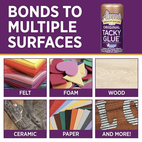Aleene's Orignial Tacky Glue for Crafts in Always Ready Bottle, Nontoxic, Dries Clear, 4 fl oz - style: Always Ready
