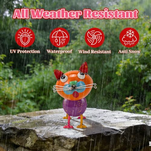 Yard Decorations Outdoor Metal Cat Statue - color: Cat