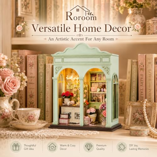 Roroom Book Nook Kit for Adults, Floral Reverie House Building Kit - color: Floral Reverie