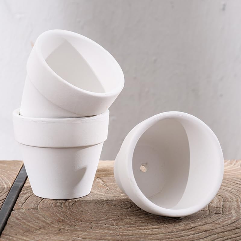 30-Pack Mini White Clay Pots – Small Ceramic Flower Pots for Succulents, Cactus, DIY Crafts, Fairy Garden, School Projects, Mini Planters, Set of 30 (White Clay, 1.2 Inch) - size: 1.2 Inch, style: White Clay