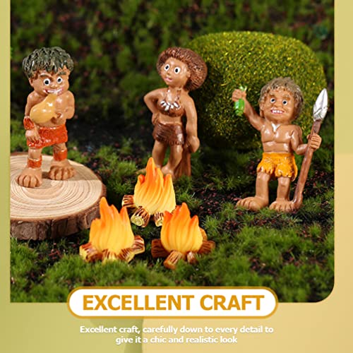 SHINEOFI 10Pcs Miniature Campfire Set - Realistic Bonfire Models for Fairy Gardens, Terrariums, Dollhouse Scenes, DIY Craft Projects, Flower Pot Decor, Mini Landscape Displays