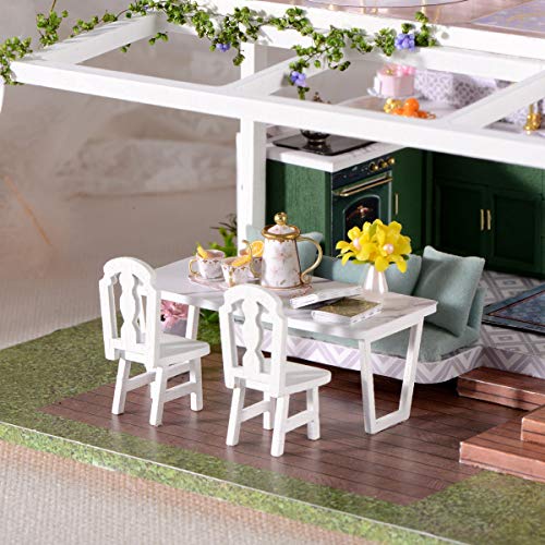 GuDoQi DIY Miniature Dollhouse Kit, Tiny House kit with Music, Miniature House Kit 1:24 Scale Monet Garden, Great Handmade Crafts Gift for Birthday Christmas Day - color: Monet Garden