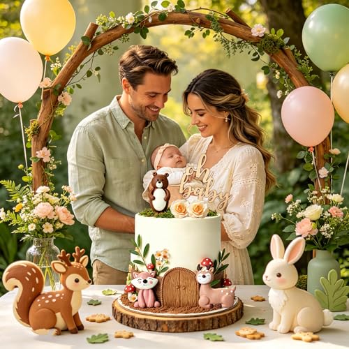 Woodland Cake Toppers, Oh Deer Baby Shower Cake Decorations